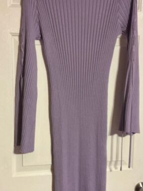 Ashley Stewart Lavender Ribbed Maxi Dress